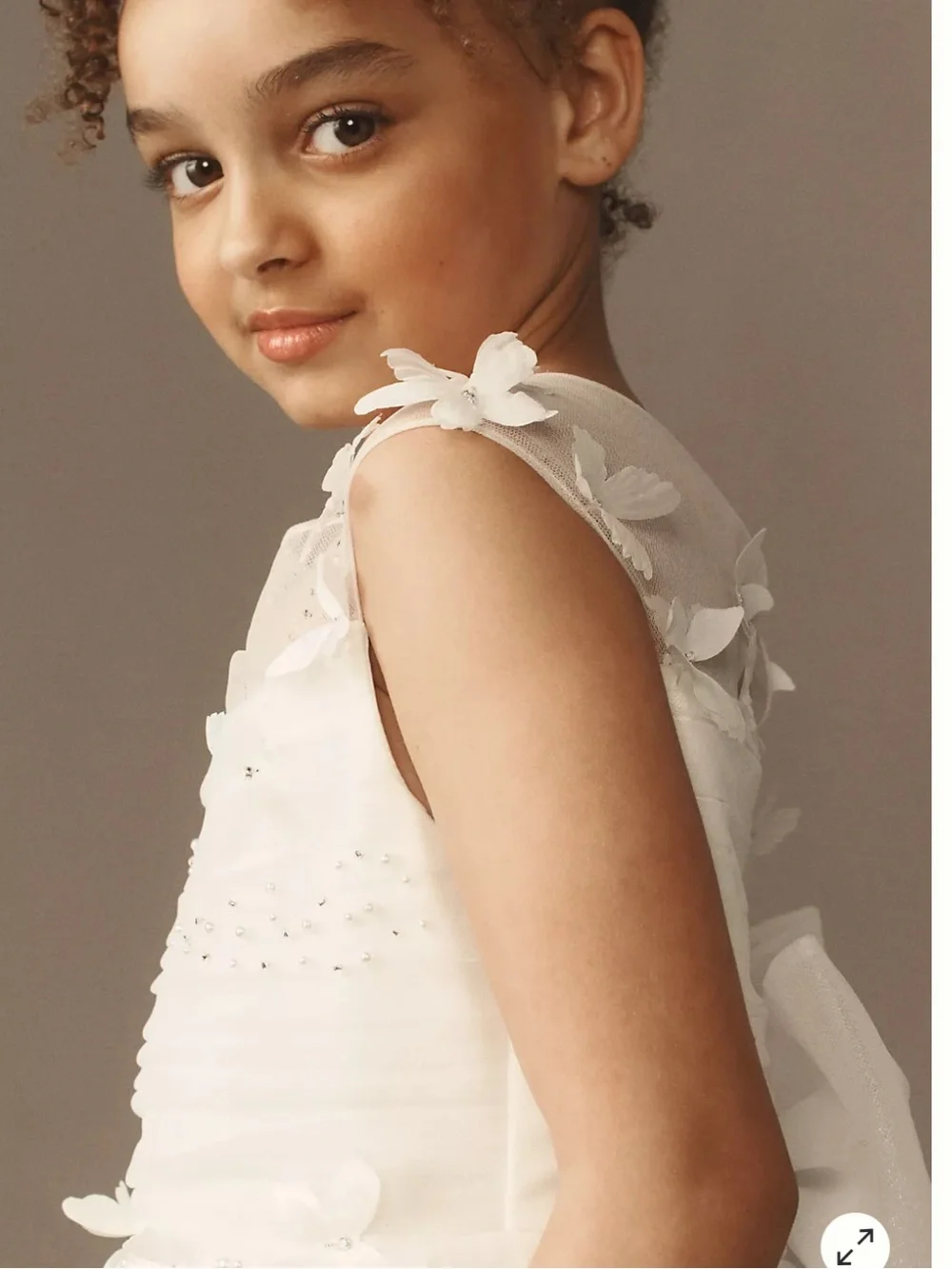 Anthropologie Princess Daliana Butterfly Appliqué Flower Girl Dress 4